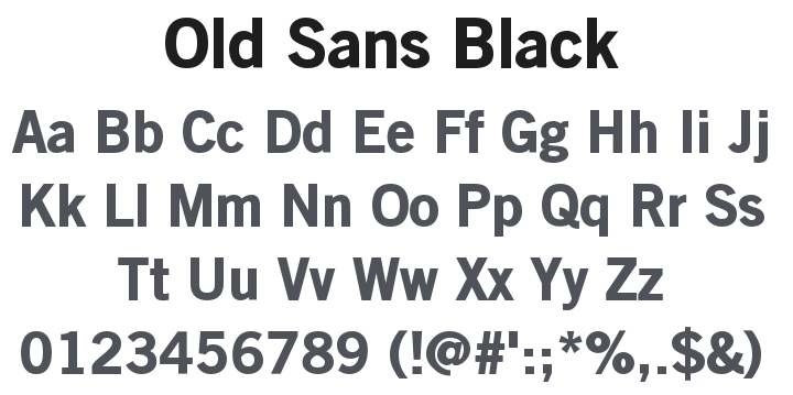 Old Sans Black Font Family