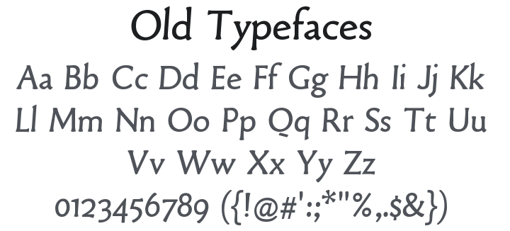 Old Typefaces Font