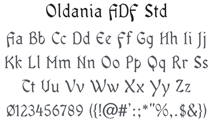 Oldania ADF Std Font Family
