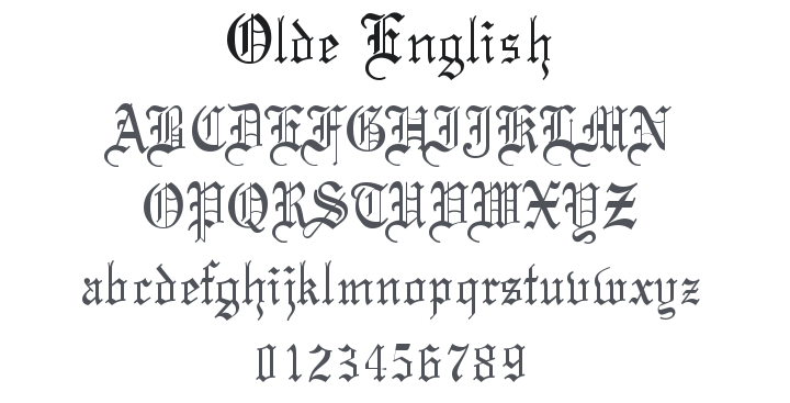 Olde English Font