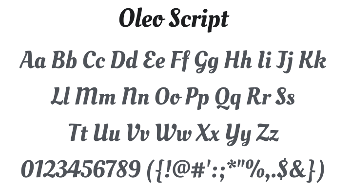 Oleo Script Font Family