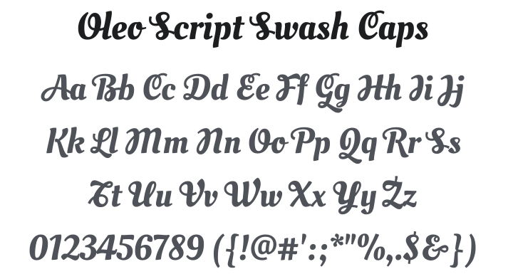 Oleo Script Swash Caps Font Family