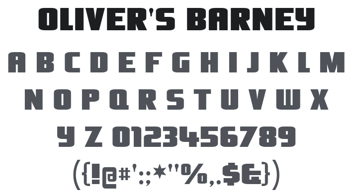 Oliver's Barney Font