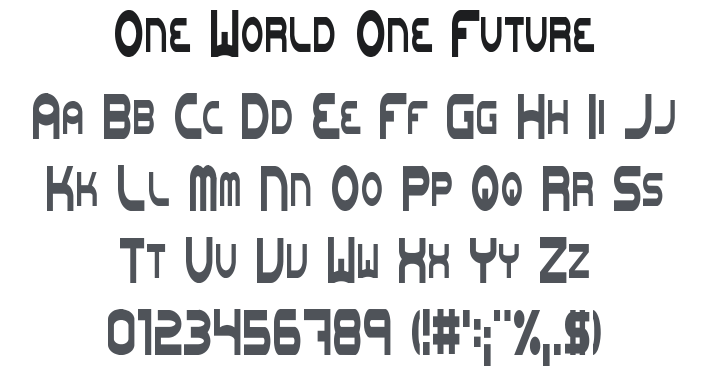 One World One Future Font Family