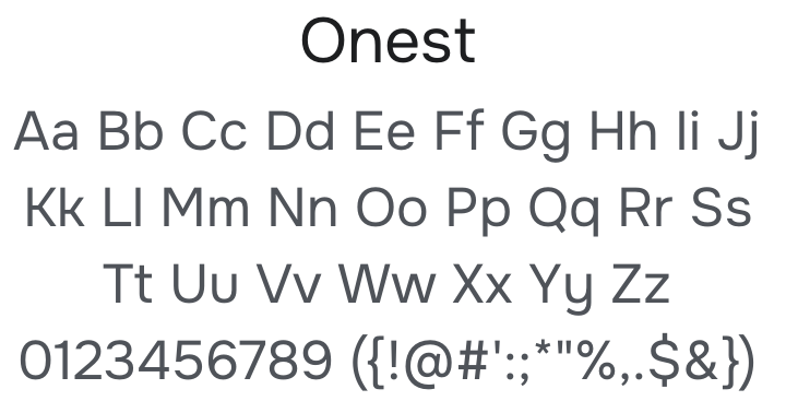 Onest Font Family