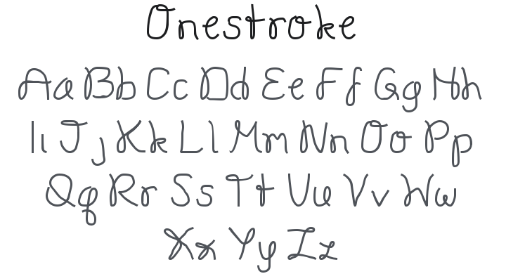 Onestroke Font
