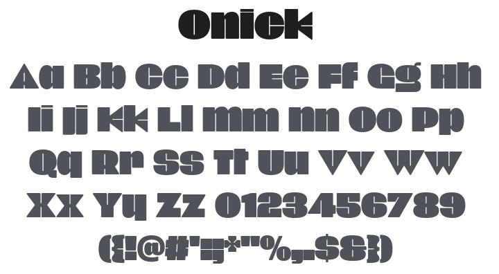 Onick Font