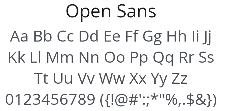Open Sans Font Family