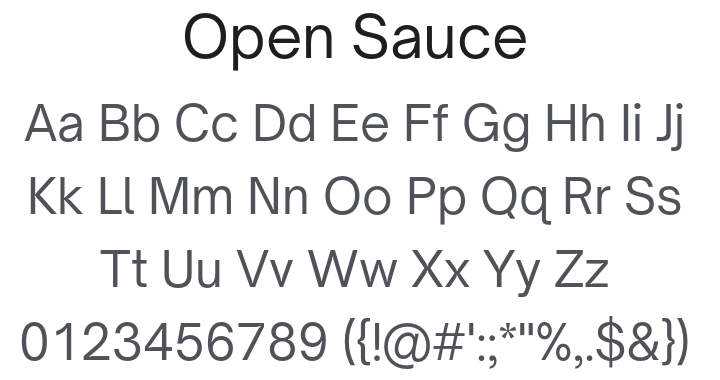 Open Sauce Font Family