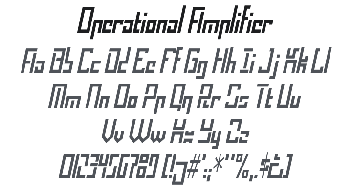 Operational Amplifier Font