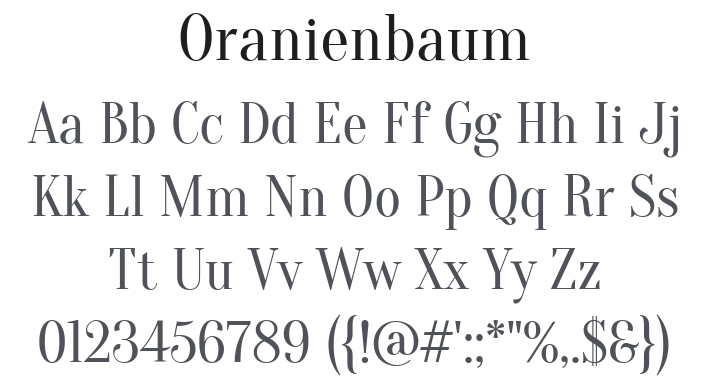Oranienbaum Font