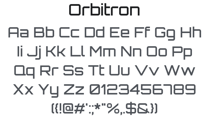 Orbitron Font Family