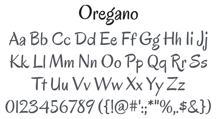 Oregano Font Family