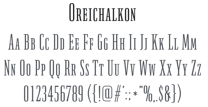 Oreichalkon Font Family