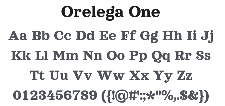 Orelega One Font