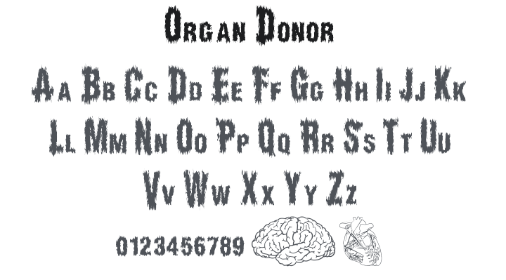 Organ Donor Font Family