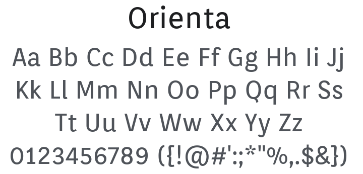 Orienta Font