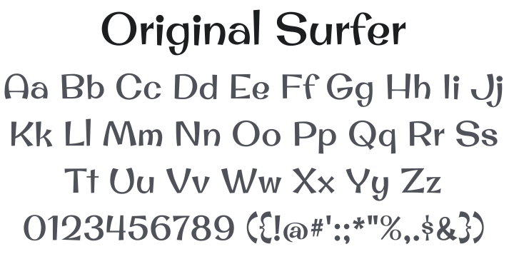 Original Surfer Font