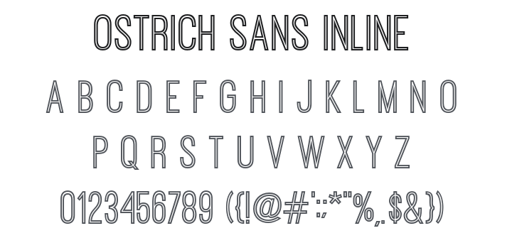 Ostrich Sans Inline Font Family
