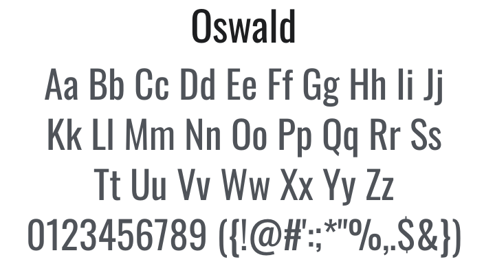 Oswald Font Family
