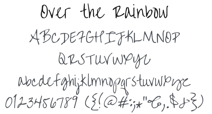 Over the Rainbow Font