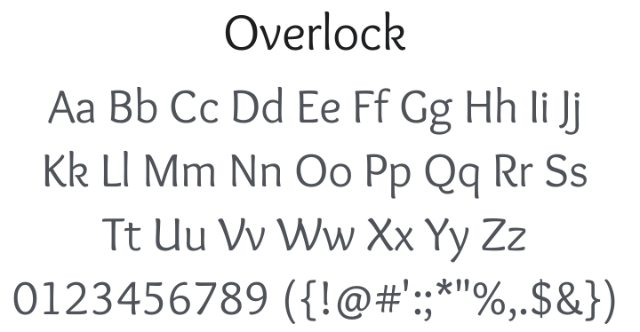 Overlock Font Family