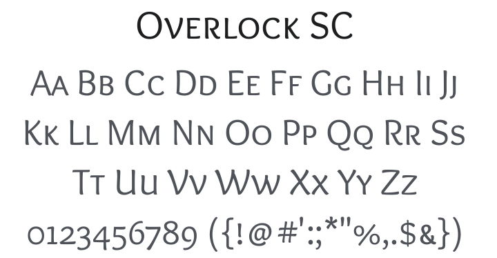 Overlock SC Font