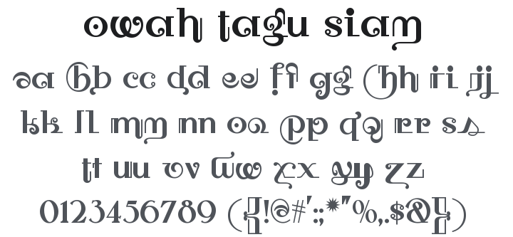 Owah Tagu Siam NF Font