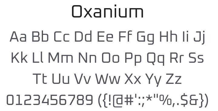 Oxanium Font Family