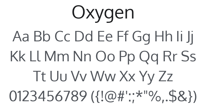Oxygen Font Family