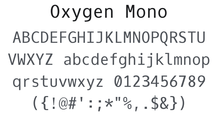 Oxygen Mono Font