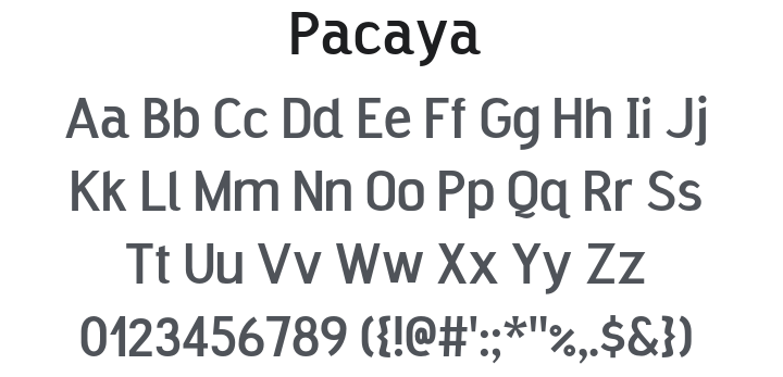 Pacaya Font