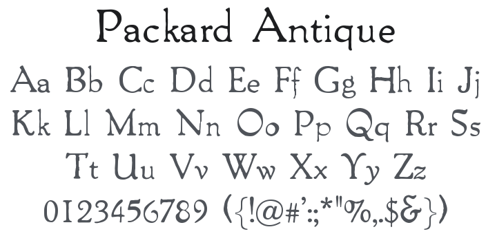 Packard Antique Font Family