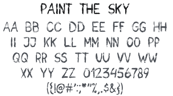 Paint the Sky Font