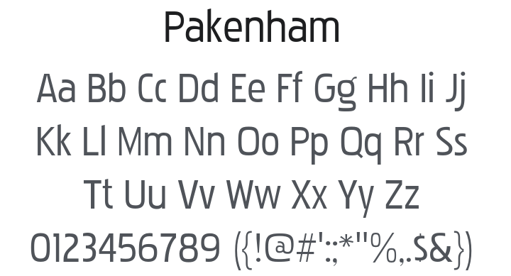 Pakenham Font