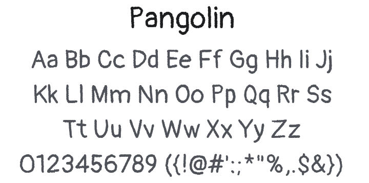 Pangolin Font