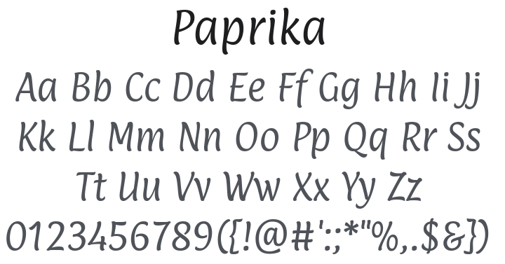 Paprika Font