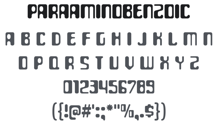 ParaAminobenzoic Font