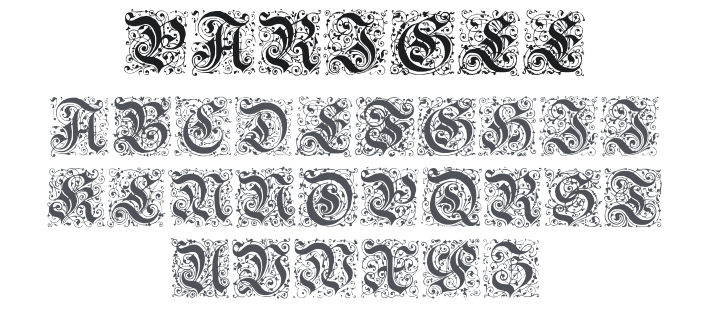 Parigee Initials Font Family