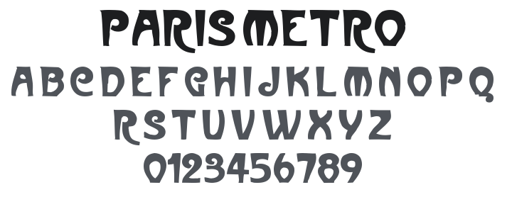 Paris Metro Font Family