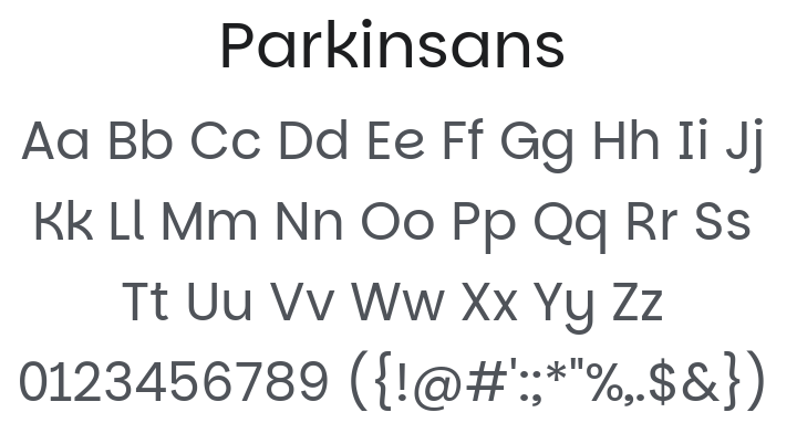 Parkinsans Font Family