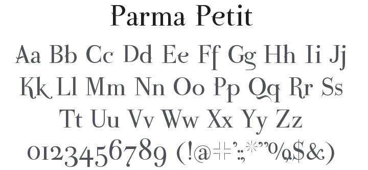 Parma Petit Font Family