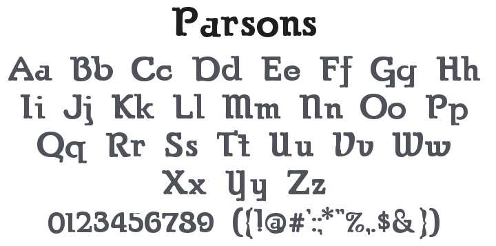 Parsons Font Family