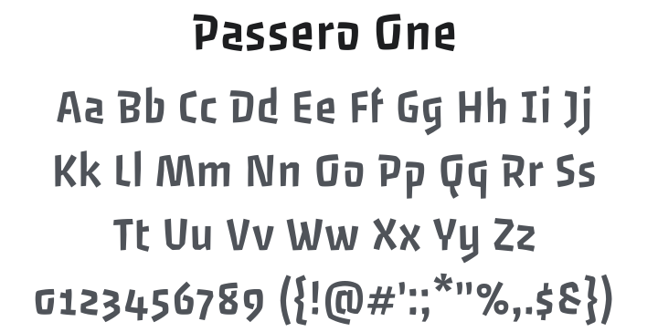 Passero One Font