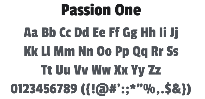 Passion One Font Family
