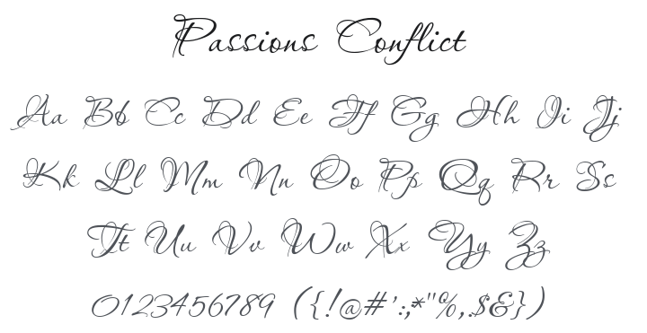 Passions Conflict Font