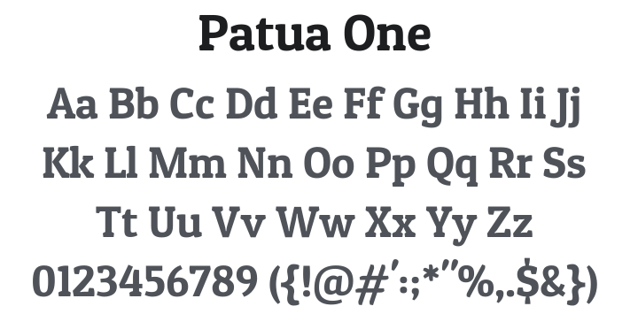 Patua One Font