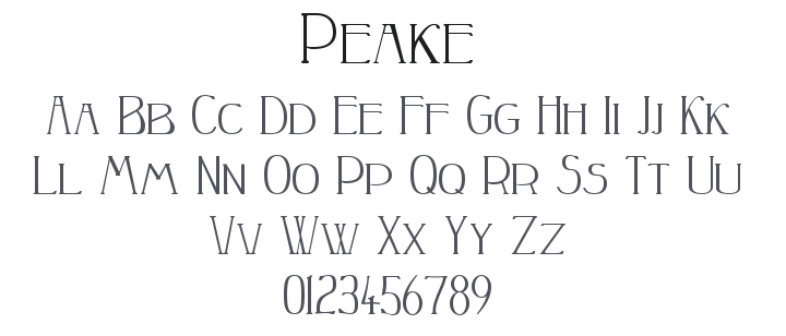 Peake Font Family