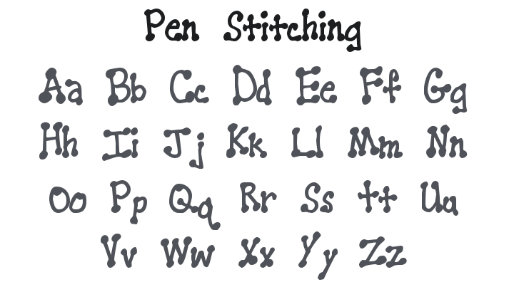 Pen Stitching Font