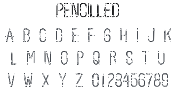 Pencilled Font